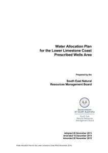 Lower Limestone Coast Water Allocation Plan