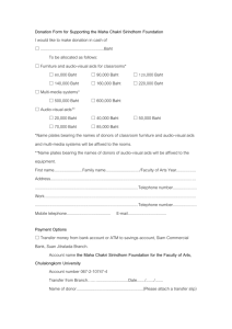 Donation Form for Supporting the Maha Chakri Sirindhorn Foundation