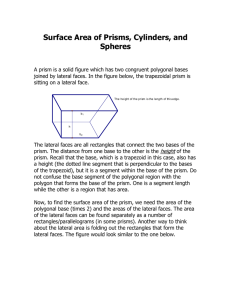 Surface Area of Prisms, Cylinders, and Spheres