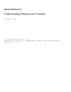 Understanding Duration and Volatility