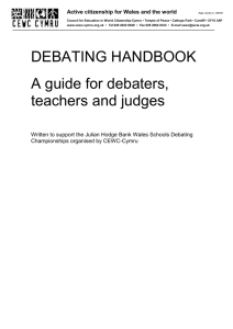 Debating Handbook 2011 - Welsh Centre for International Affairs