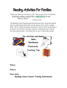 Reading Activities for Families