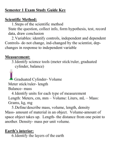 Science Study Guide - Thomas C. Cario Middle School