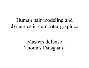 Human hair modeling and dynamics in computer graphics