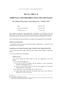 Annex E-The Tribunal Procedure (Amendment