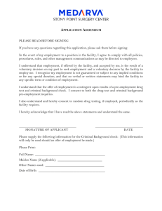Application Addendum PLEASE READ BEFORE SIGNING If you