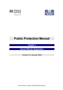 Public Protection Manual, Chapter 3: Sexual offender