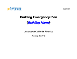 Building Emergency Plan - Environmental Health & Safety