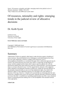 Of resources, rationality and rights: emerging trends in - ESCR-Net