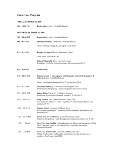 Conference Program - China Tregs 2008 Conference