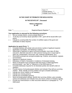Form 17 - The Courts of Nova Scotia