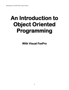 Object-Oriented Programming in VFP - dFPUG