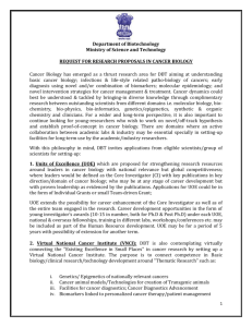 Request for research proposals in cancer biology