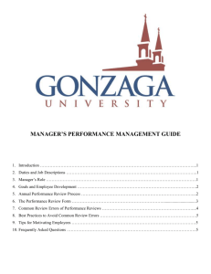 MANAGER`S PERFORMANCE MANAGEMENT GUIDE Introduction