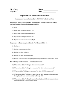 Proportion and Probability Worksheet