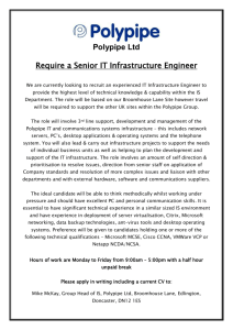 Require a Senior IT Infrastructure Engineer