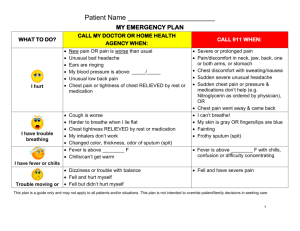 Faith Based Nurse Emergency Plan Zone Tool