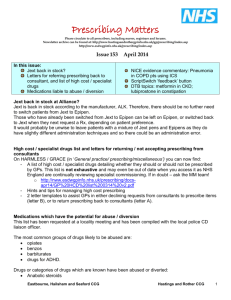 (H&R and EHS) Prescribing Matters April 14