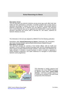 Do`s and don`ts in school deworming