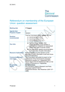 EU Referendum question assessment