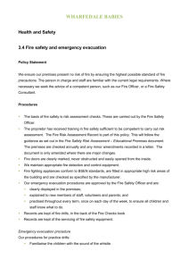 3.4 Fire Safety and Emergency Evacuation