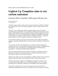 Lighten Up Tompkins aims to cut carbon emissions