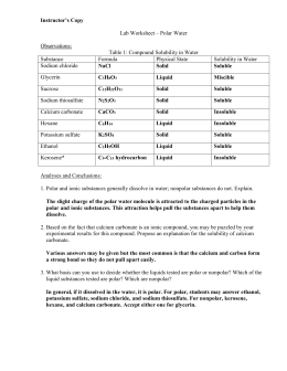 Lab Worksheet - Polar Water