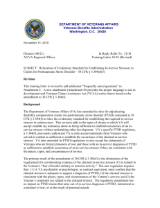 TL 10 05 PTSD revision - VFW Department of Illinois Service