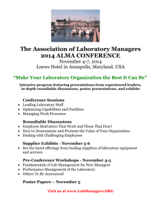 2014 Conference Announcement - Association of Laboratory