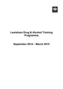 Lewisham Drug & Alcohol Training Programme 2014/15