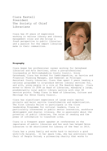 Ciara Eastell Biography - Society of Chief Librarians