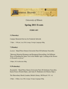 Spring 2011 - Medieval Studies