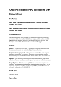 Creating digital library collections with Greenstone