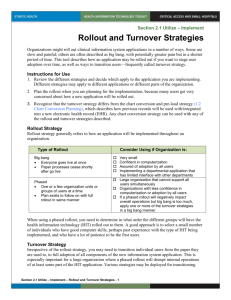 Rollout and Turnover Strategies doc