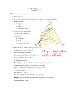 Homework 06 ch 7 Ternary Phase Diagrams