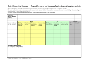 Moves and changes form for data and telephone sockets