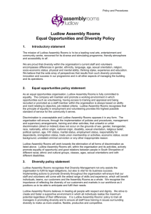 Equal Opportunities and Diversity Policy