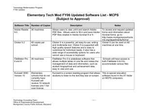 Elementary FY06 Software List-MCPS