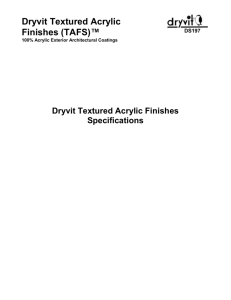Dryvit Textured Acrylic Finishes (TAFS)