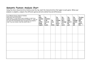 Genre -Semantic Feature Analysis Chart