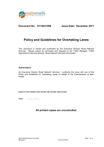 Policy and Application Guidelines