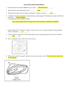 STUDY GUIDE FOR MID-TERM EXAM KEY In which type of rock are