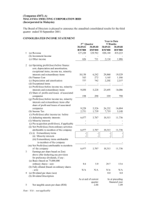 consolidated income statement