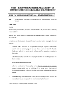 Gas and Vapour Sampling Practical Student Exercises