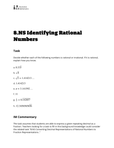 Identifying Rational Numbers
