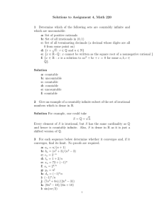 Solutions to Assignment 4, Math 220 1 Determine which of the