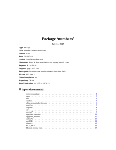 Package `numbers`