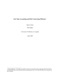 Fair Value Accounting and Debt Contracting Efficiency