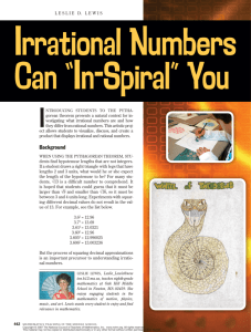 Irrational Numbers Can "In