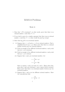 MAS114 Problems